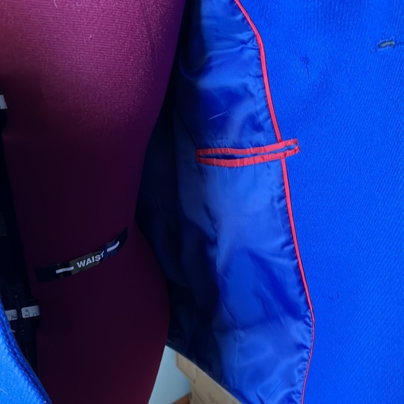 🎉HP 8X🎉Talbots Petite 6P Cobalt Blue Womens Double Breasted Pea Coat - Picture 8 of 8